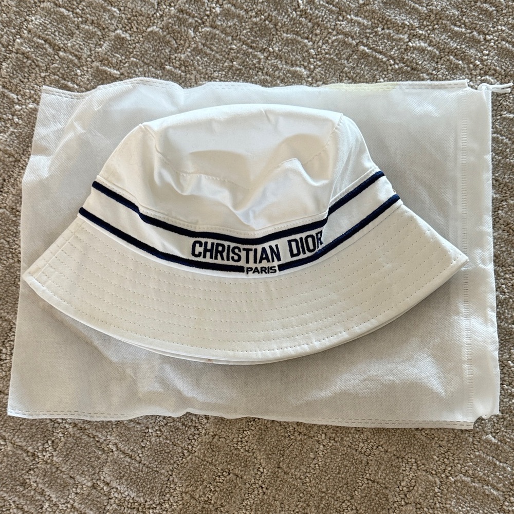 Dior White and Black Bucket Hat